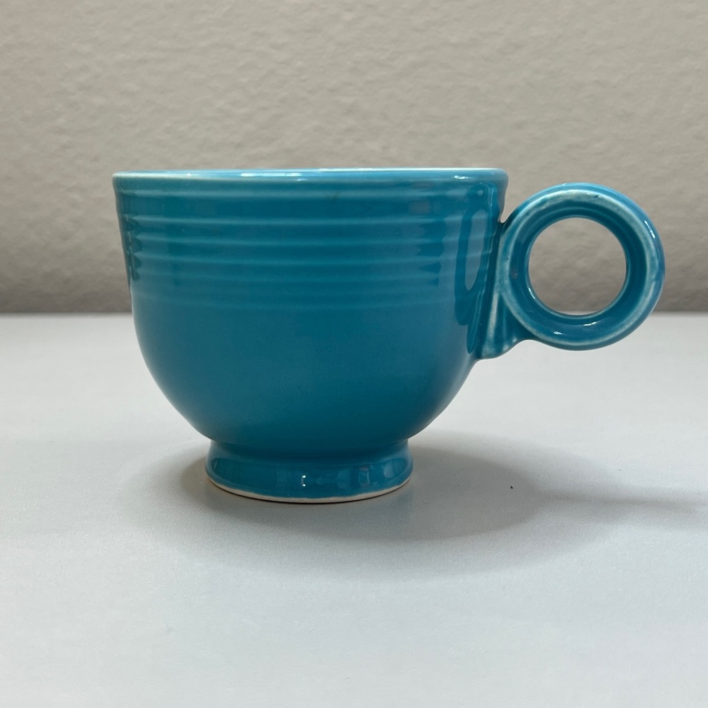 Original 1940’s Fiestaware Tea Cup - Turquoise